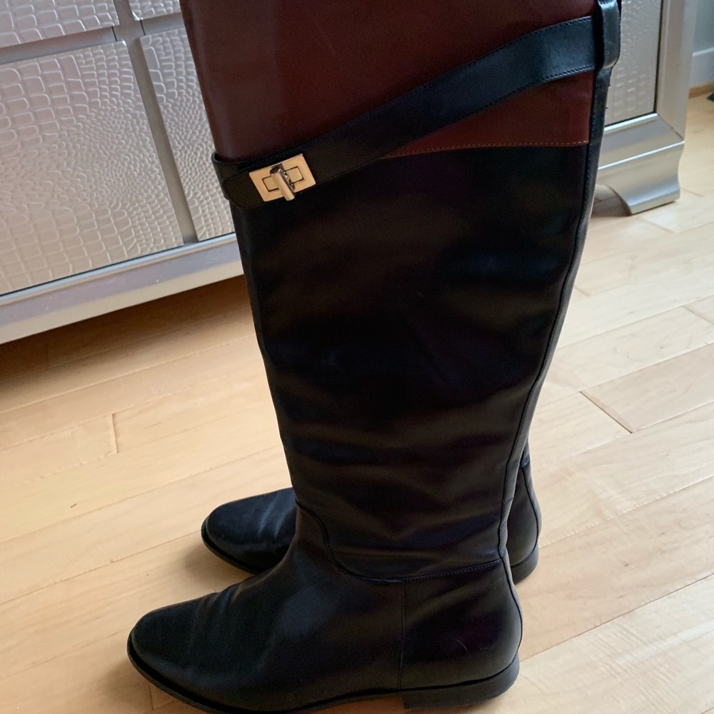 Two-Tone knee boots